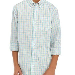 Crown & Ivy Boys M Long Sleeve Plaid  Button Down Shirt